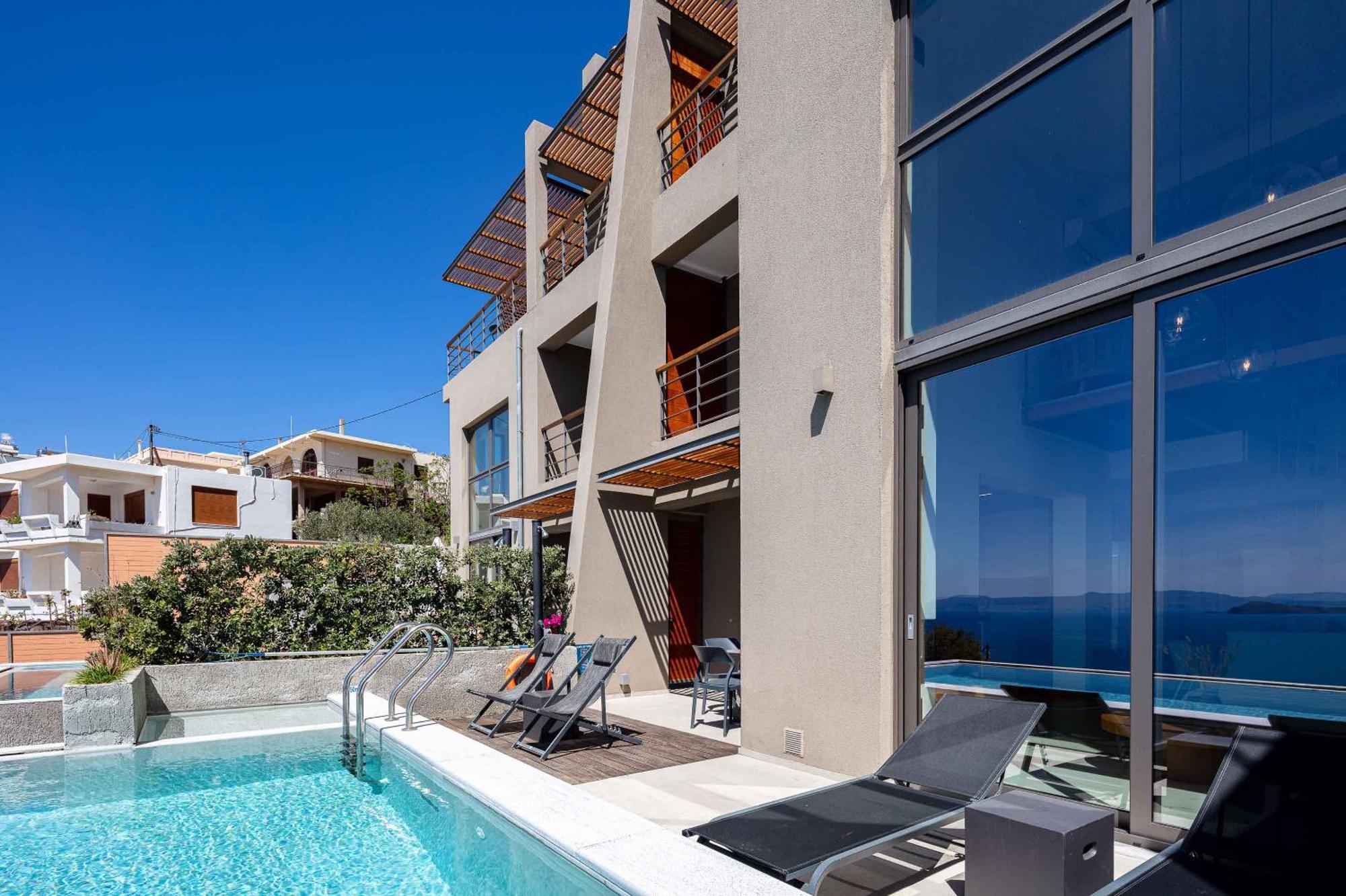 Omnia Luxury Villas - "Heated" Pools & Breathtaking Seaviews! Chania  Bagian luar foto