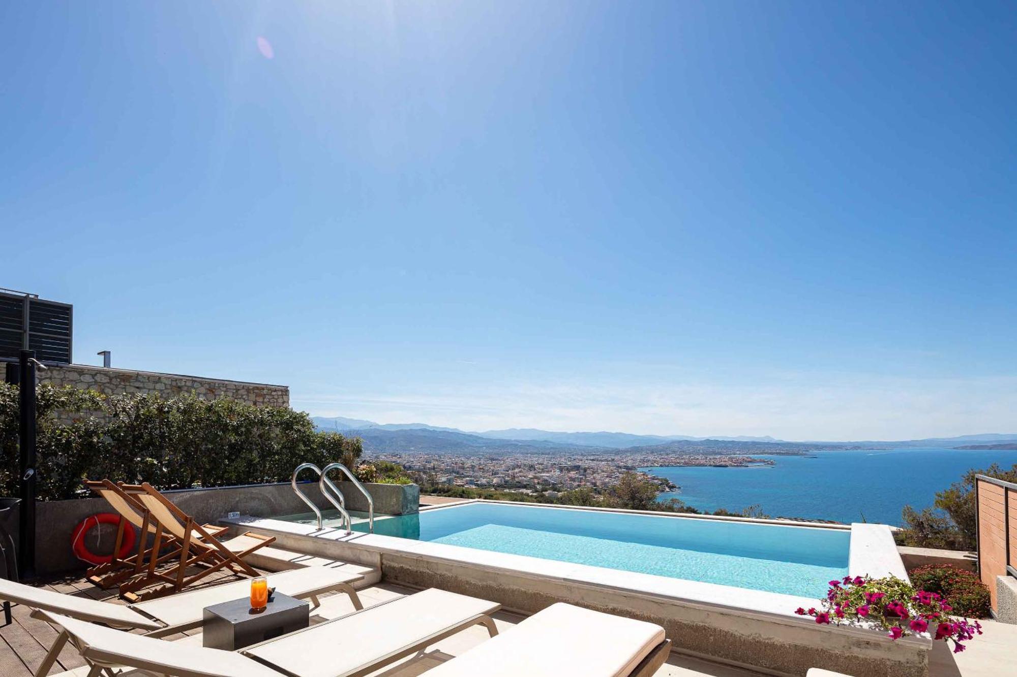 Omnia Luxury Villas - "Heated" Pools & Breathtaking Seaviews! Chania  Bagian luar foto