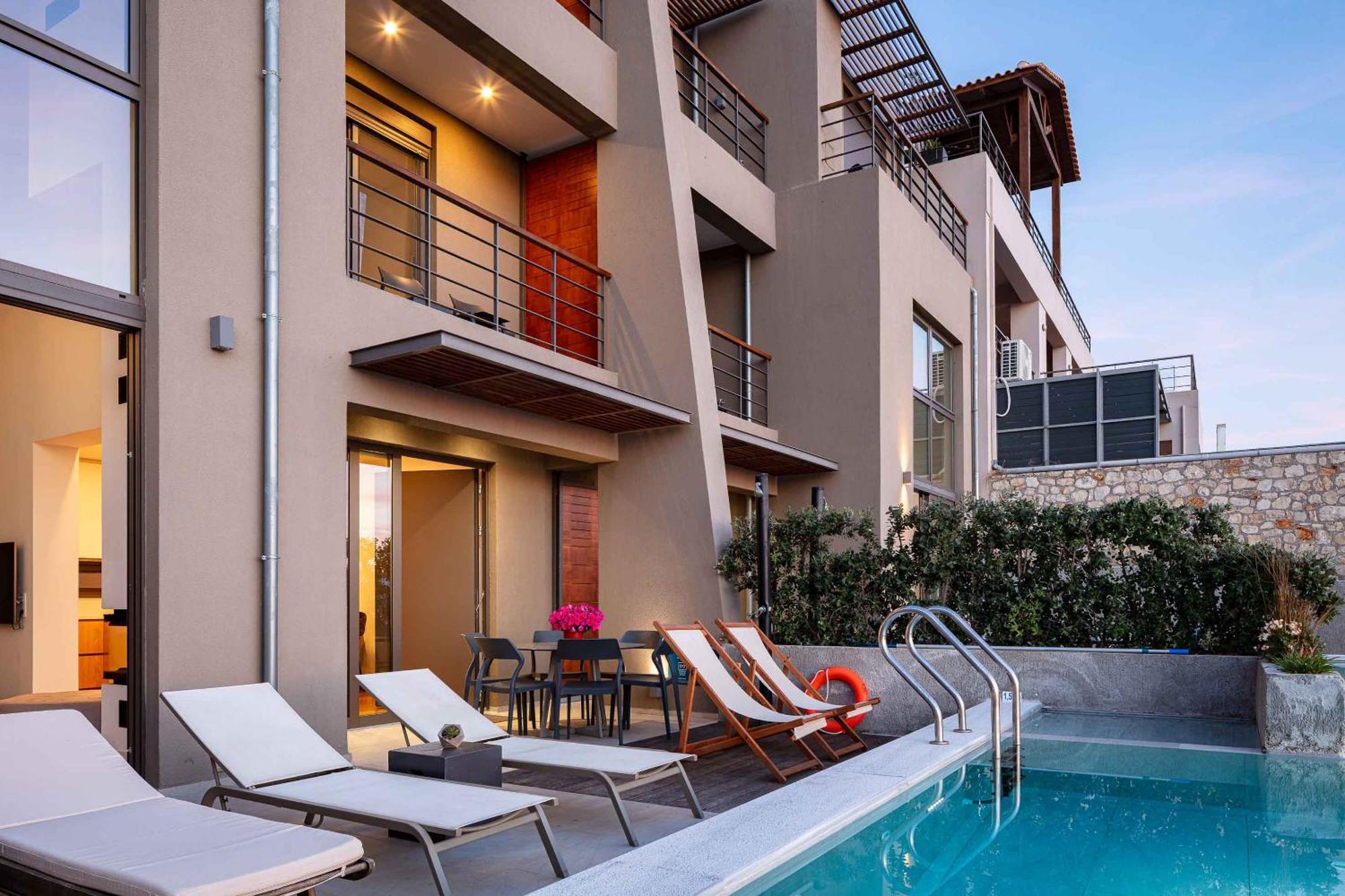 Omnia Luxury Villas - "Heated" Pools & Breathtaking Seaviews! Chania  Bagian luar foto