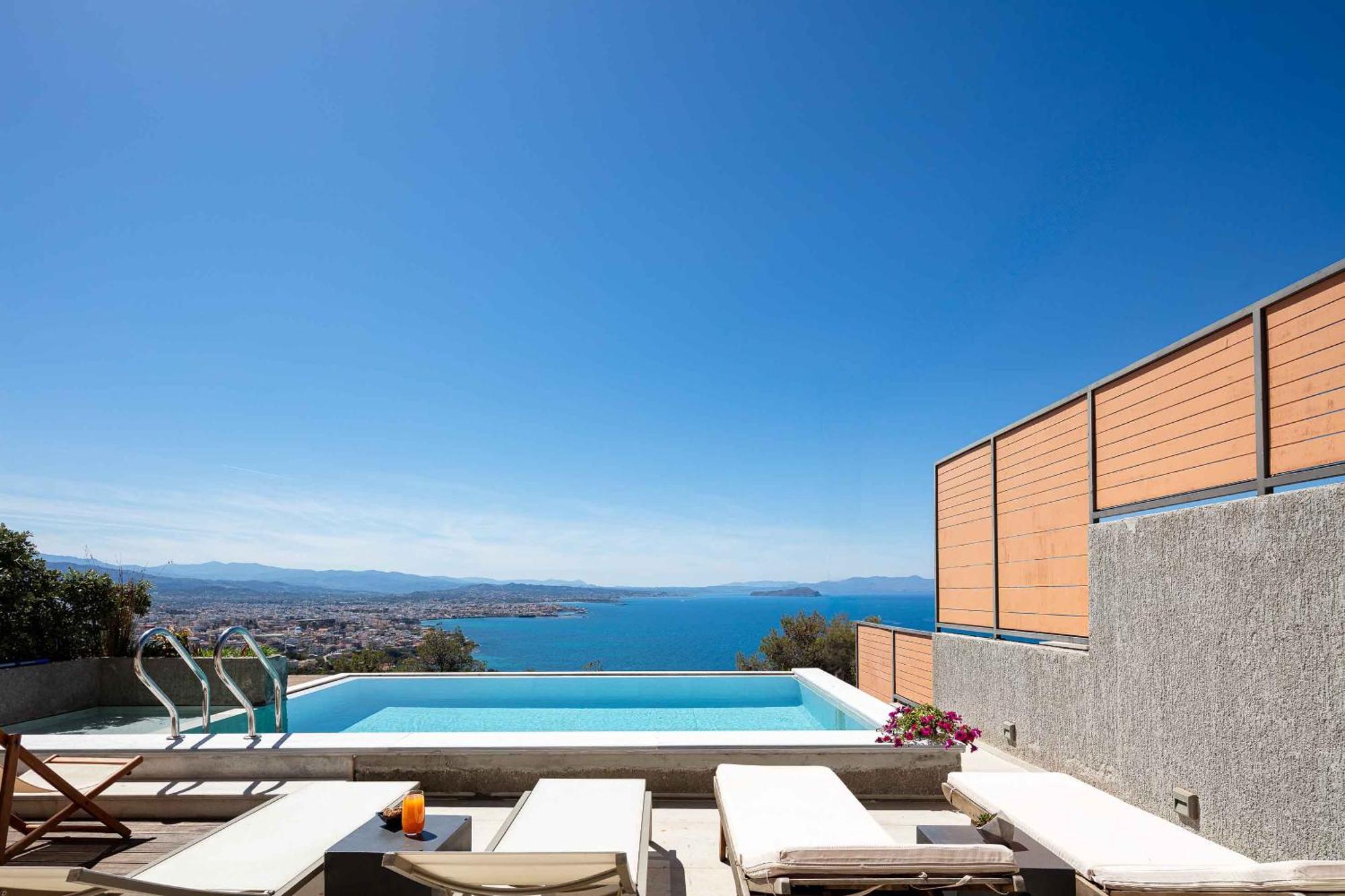 Omnia Luxury Villas - "Heated" Pools & Breathtaking Seaviews! Chania  Ruang foto